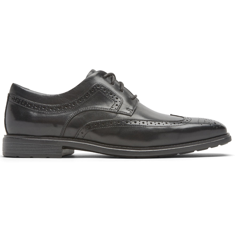 Rockport Mens Dress Shoes Black - Dres Sports Business 2 Wingtip - UK 013-LWGYXV